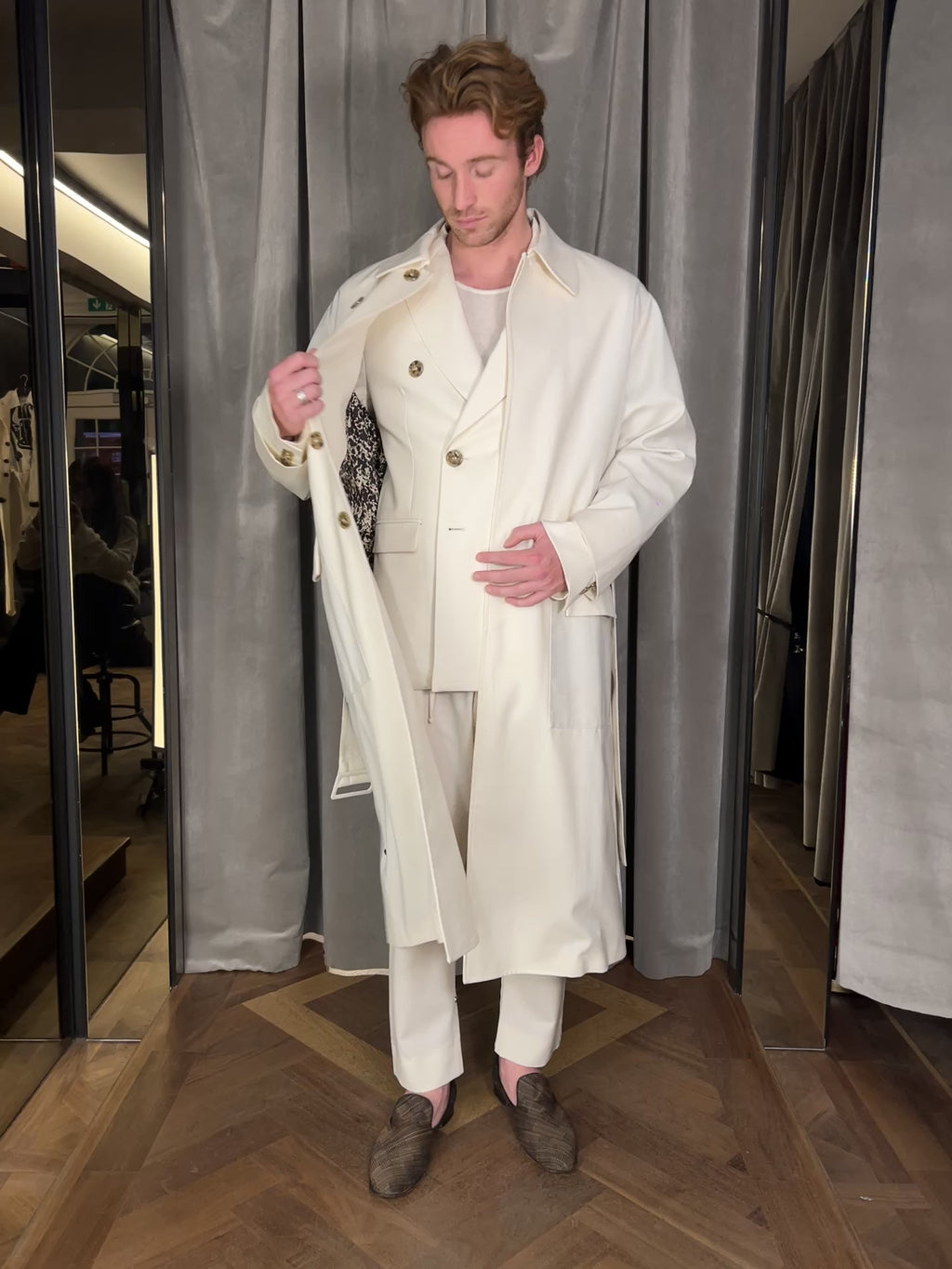 Victor Overcoat Men Ivory