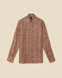 Ikarus Herringbone Shirt Women Brown